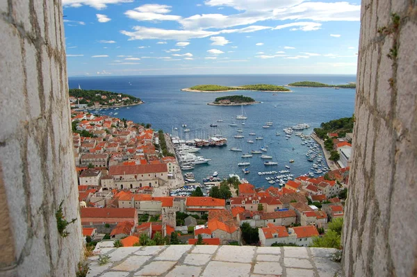 Panorama Vieille Ville Hvar Croatie — Photo