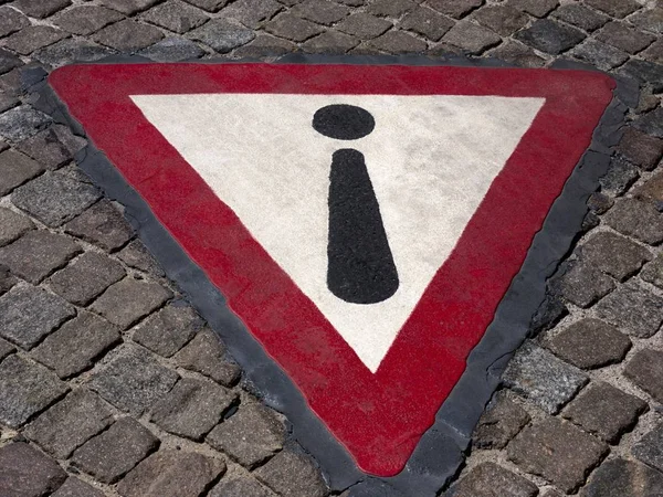 Traffic Signs Triangle Exclamation Mark — Stock Photo, Image