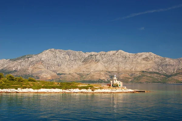 Farol Sucuraj Ilha Hvar Croatia — Fotografia de Stock
