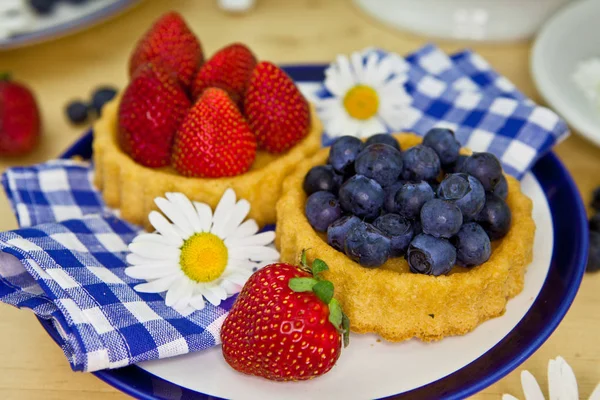 Blueberry Strawberry Cake — Stock Photo, Image