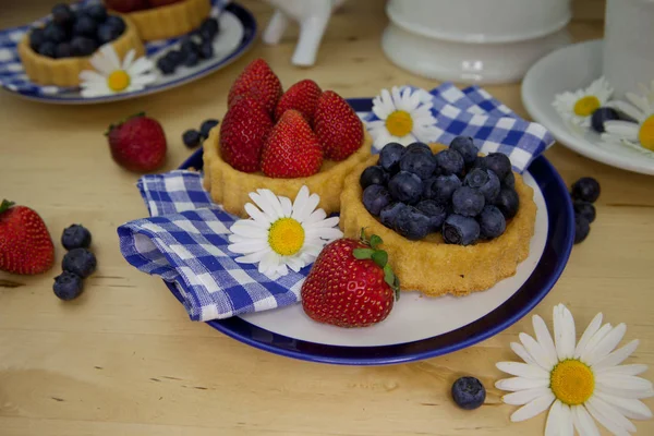 Blueberry Strawberry Cake — Stock Photo, Image