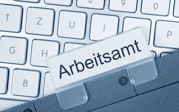 Computer Toetsenbord Knop Geschreven Woord Blauwe Enter Toets — Stockfoto