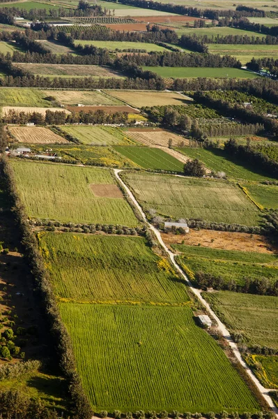 Vista Aérea Campos Agrícolas Chipre — Fotografia de Stock