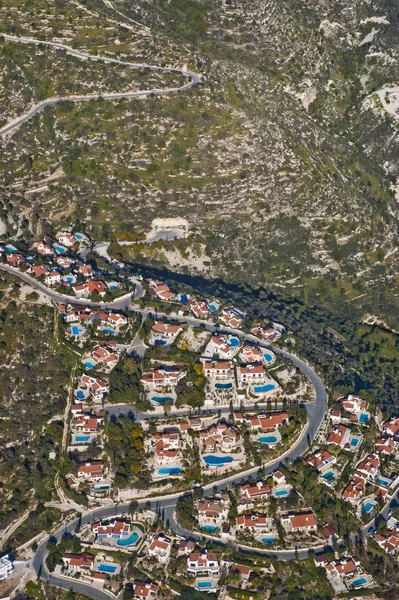 Aerial View Residential Area Mountains Cyprus — Stock Photo, Image