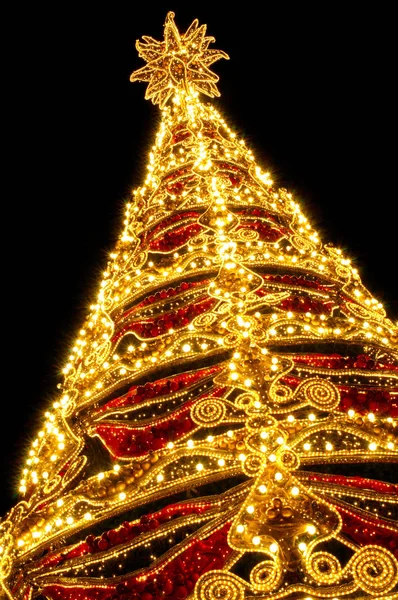 Schön Leuchtende Abstrakte Weihnachtsbäume — Stockfoto