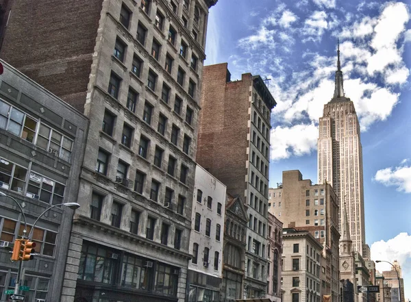 Street View Empire State Building New York City — Stock Photo, Image