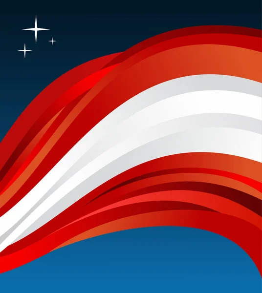 Austria Ilustración Bandera Ondeando Sobre Fondo Azul Archivo Vectorial Disponible — Foto de Stock