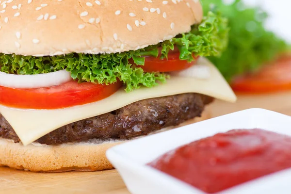 Hamburger Fastfood Snack — Stockfoto