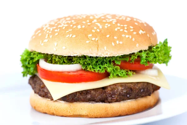 Saboroso Cheeseburger Close — Fotografia de Stock