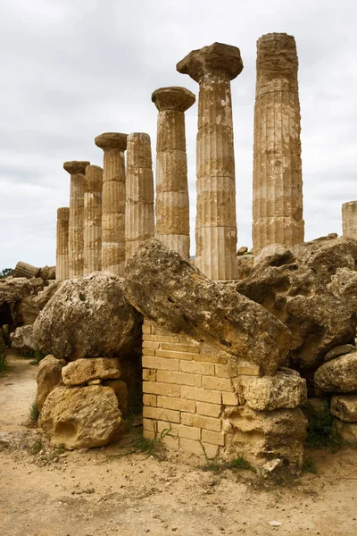 Chrám Herkules Údolí Chrámů Agrigento Sicílie — Stock fotografie