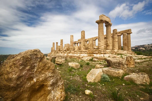 Juno Temple Údolí Chrámů Agrigento Sicílie — Stock fotografie