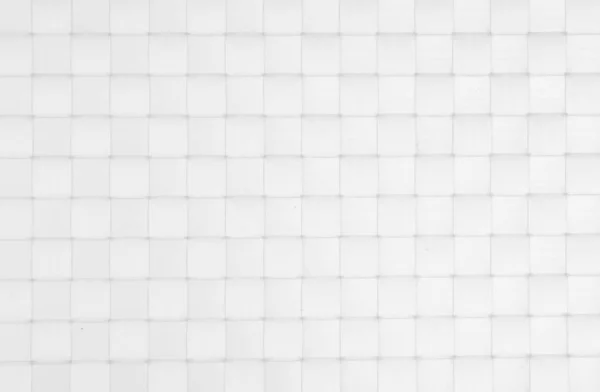 Weißer Hintergrund Geflochten Bast Mit Quadraten — Stockfoto