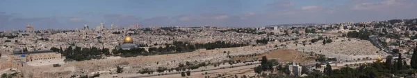 Jerusalén Una Ciudad Medio Oriente Situada Una Meseta Las Montañas — Foto de Stock