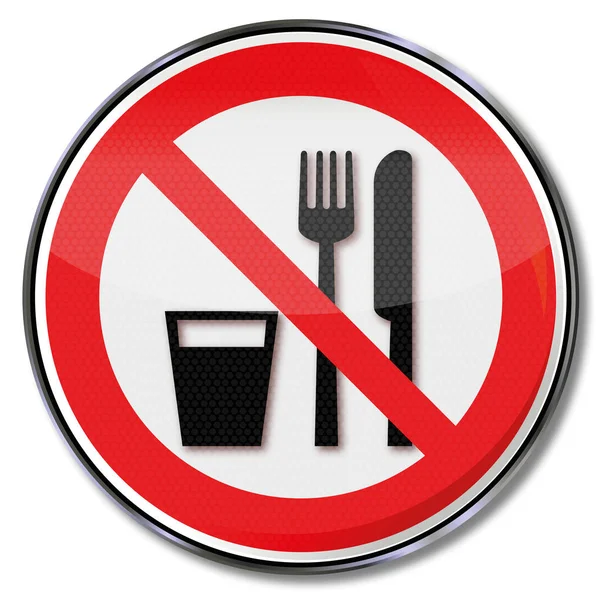 Prohibition Signs Food Drink — Stock Photo, Image