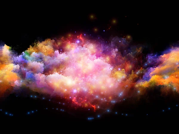 Хмари Фрактальної Піни Абстрактні Вогні Підходять Фон Проектах Мистецтва Духовності — стокове фото
