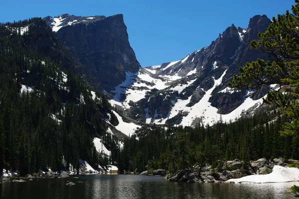 Detail Van Hoge Berg Meer Rotsachtige Bergen Colorado — Stockfoto