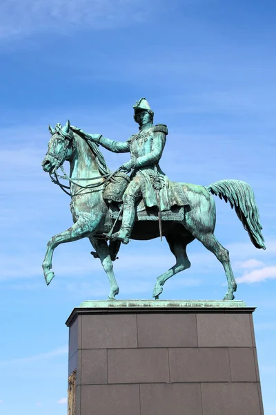 Estátua Rei Carl Xiv Johan Stockholm — Fotografia de Stock