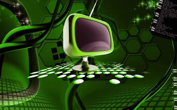 Digital Illustration Television Colour Background — Stok Foto
