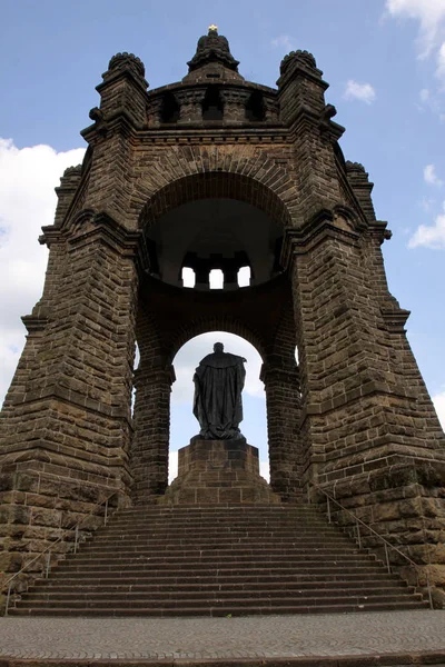Császár Wilhelm Emlékmű Porta Westfalica — Stock Fotó