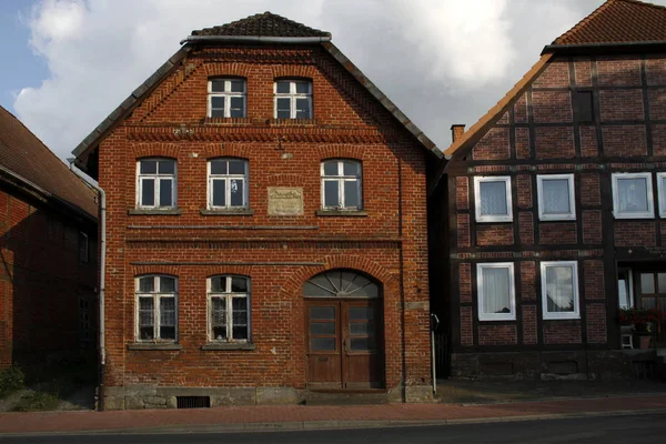 Oud Bakstenen Huis Reher — Stockfoto