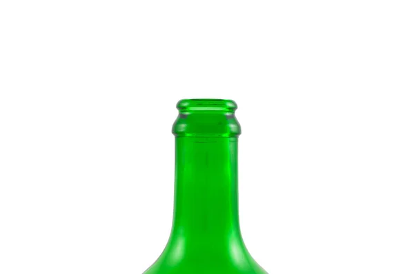 Botella Verde Aislada Sobre Fondo Blanco —  Fotos de Stock