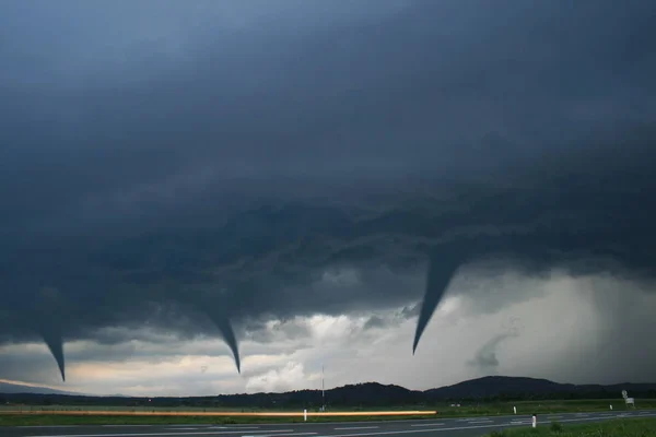Cambiamento Climatico Uragano Tornado Cielo Disastro Naturale — Foto Stock