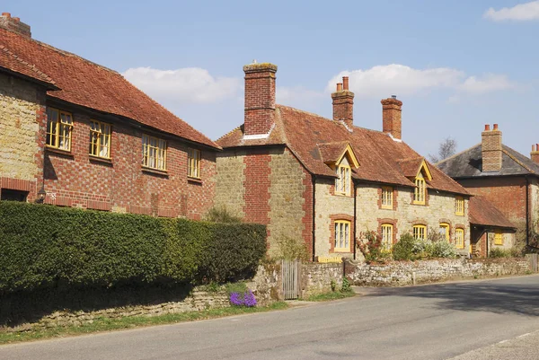 Tijolo Casas Pedra Easebourne Perto Midhurst Sussex Ocidental Inglaterra — Fotografia de Stock