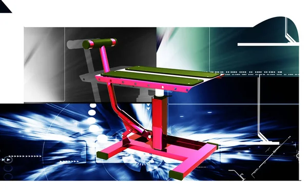 色の背景に自転車リフトのデジタルイラスト — ストック写真