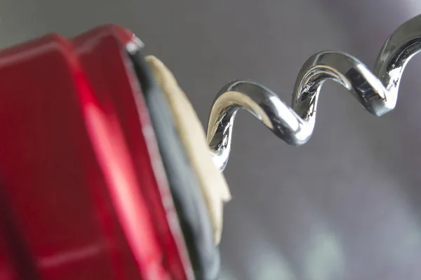 Botella Vino Con Fondo Alcornoques —  Fotos de Stock