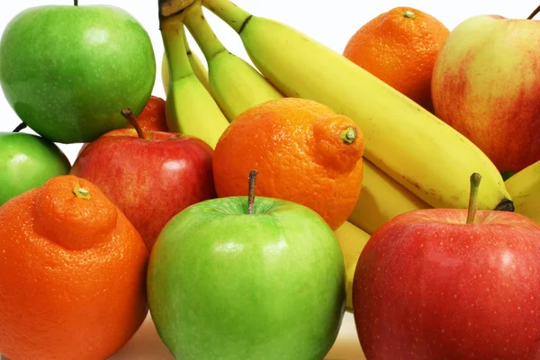 Bananas Apples Oranges Displayed — Stock Photo, Image