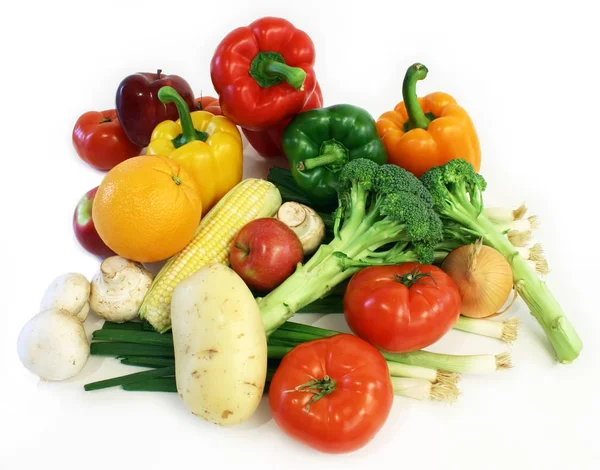 Vegetables Fruits Displayed — Stock Photo, Image