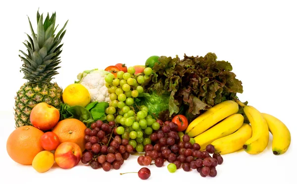 这是蔬菜和水果的特写 — 图库照片