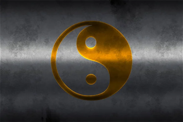 Símbolo Yin Yang Las Señales Zodiacales — Foto de Stock