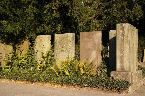 Staré Náhrobky Zlém Pyrmontském Hřbitově — Stock fotografie