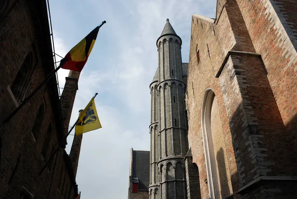 Brygge Äldsta Städerna Belgien Med Många Historiska Byggnader — Stockfoto