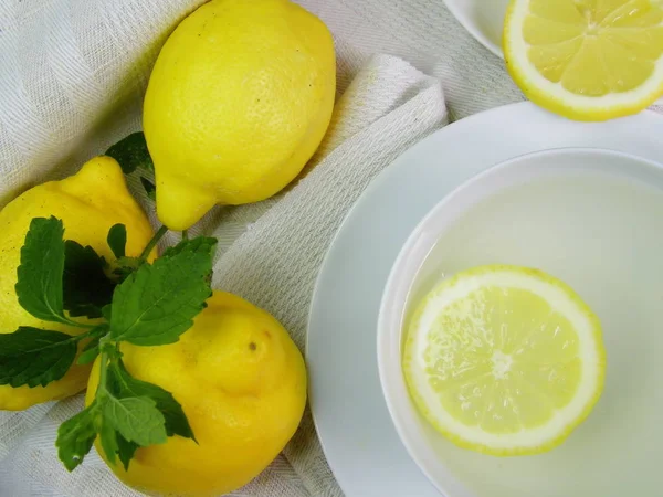 Lemons Mint Lemon Tea — Stock Photo, Image