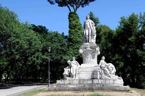 Villa Roma Borghese Goethe Monumento —  Fotos de Stock