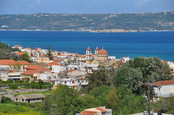 Vista Sulla Georgioupolis Villaggio Crete Greece — Foto Stock