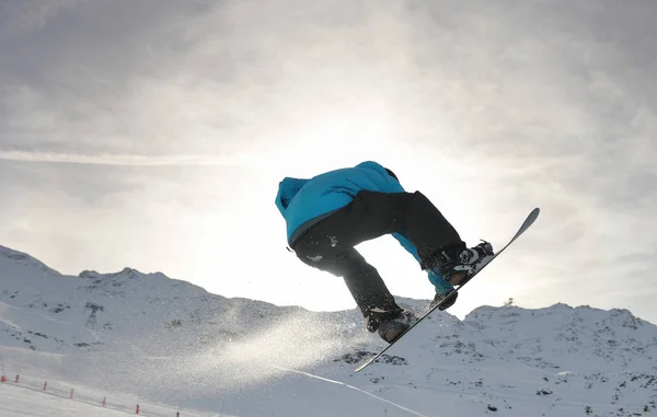 Snowboard Invierno Deporte Extremo Salto — Foto de Stock