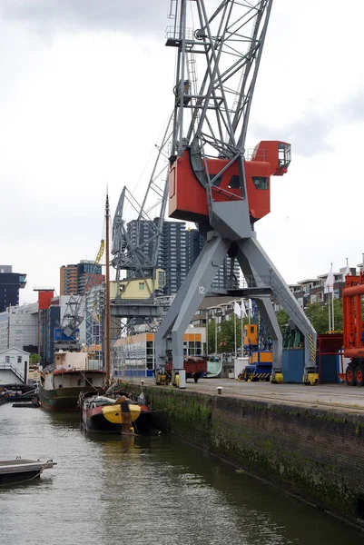 Grúa Puerto Rotterdam — Foto de Stock