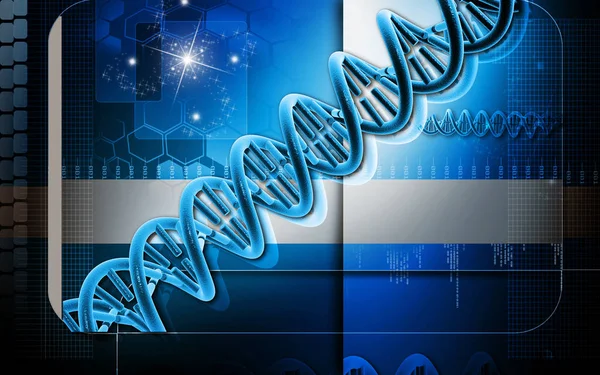 Digital Illustration Dna Structure Colour Background — Stock Photo, Image