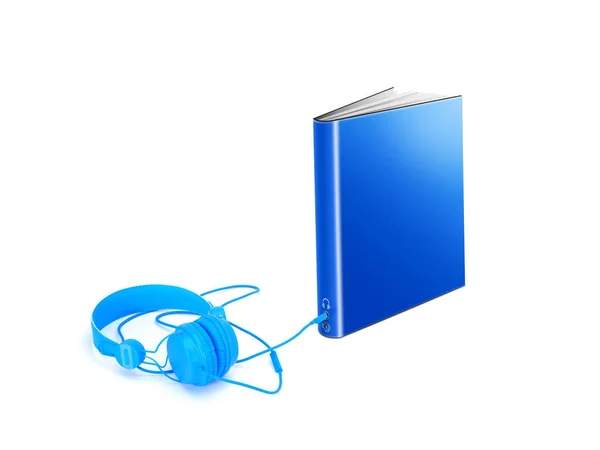 Audiolibro Libro Con Conector Audio Auriculares —  Fotos de Stock