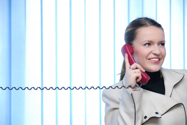 Businesswoman Talking Phone — Stock Photo, Image