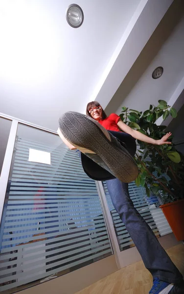 Man Office Vacuum Cleaner — Stock Photo, Image