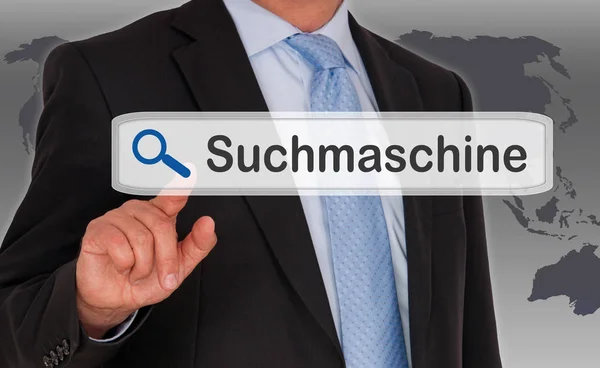 Businessman Search Bar Word Mail — Stock Photo, Image