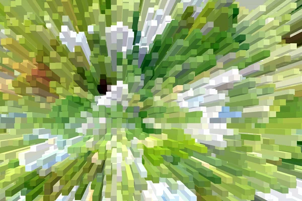 宇宙空間の白と緑の爆発のイメージ — ストック写真