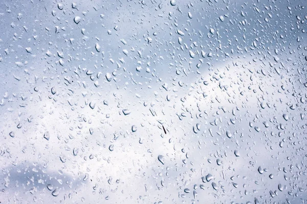 Gotas Água Vidro Janela Borradas Nas Bordas Processamento Imagem Com — Fotografia de Stock