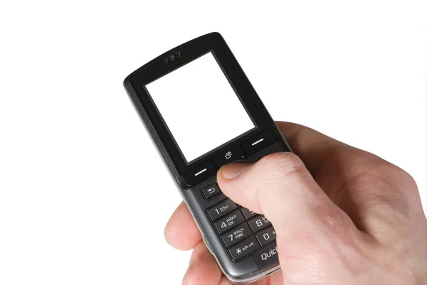 Tenere Mano Telefono Cellulare Supporto — Foto Stock