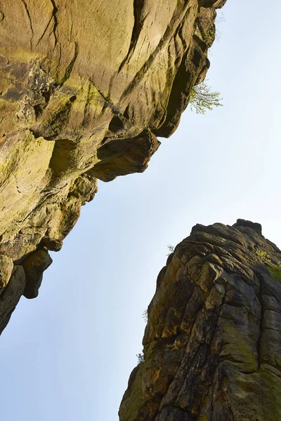 Externsteine U200B U200Bare Slående Klippformation Teutoburg Skogen Tyskland — Stockfoto