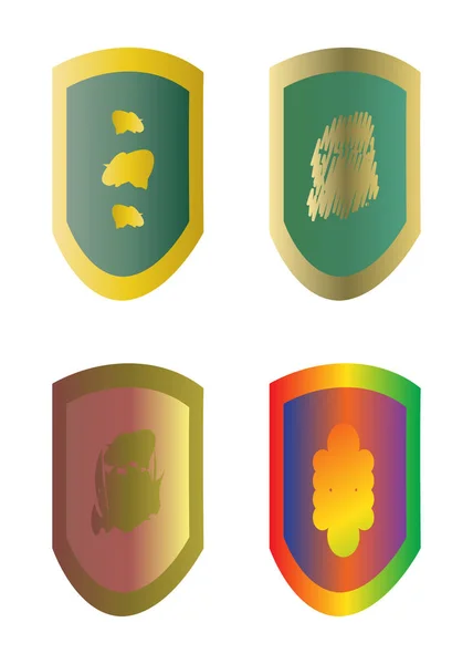 Escudo Armas Ilustración Vectorial Contiene Gradientes —  Fotos de Stock